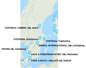 Nor-Maalin teollisuusmaalit ovat saatavilla jo seitsemältä jakelijalta Ruotsissa
