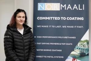 Nor-Maali's Sara Grundsten-Lyapova wrote her bachelor's thesis on water-borne industrial coatings